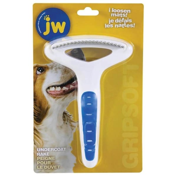 Undercoat Rake Regular for Dogs - Regular Teeth - JW Gripsoft Undercoat Grooming Tool