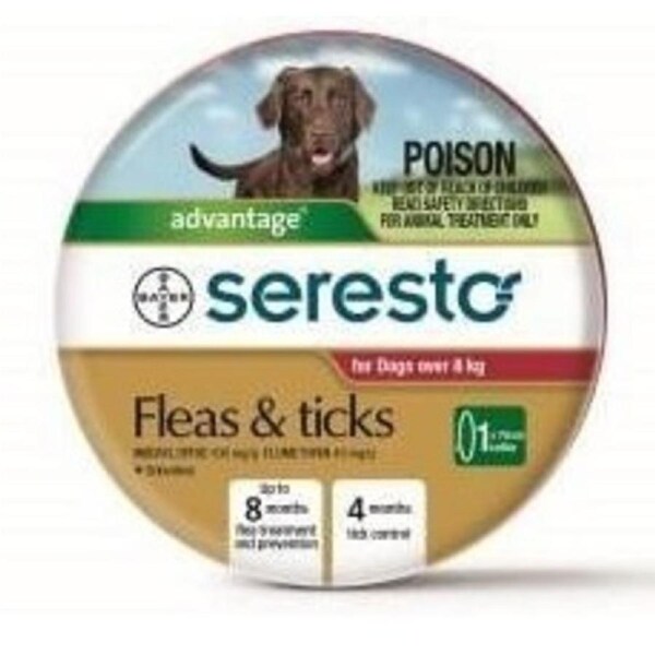 Seresto Flea & Tick Collar for Large Dogs Over 8kgs - 8 Month Protection (Bayer)