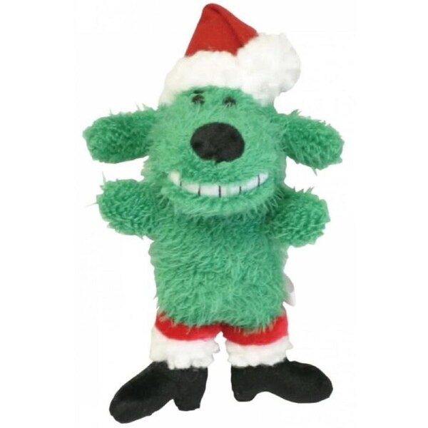 Mini 15cm Christmas Loofa Green Holiday Dog Toy