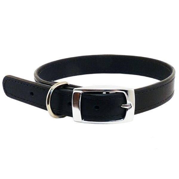 Beau Pets 45cm Black Leather Dog Collar - Australian Made