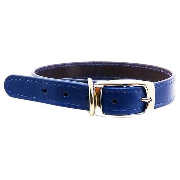 Beau Pets 65cm Blue Leather Dog Collar - Australian Made