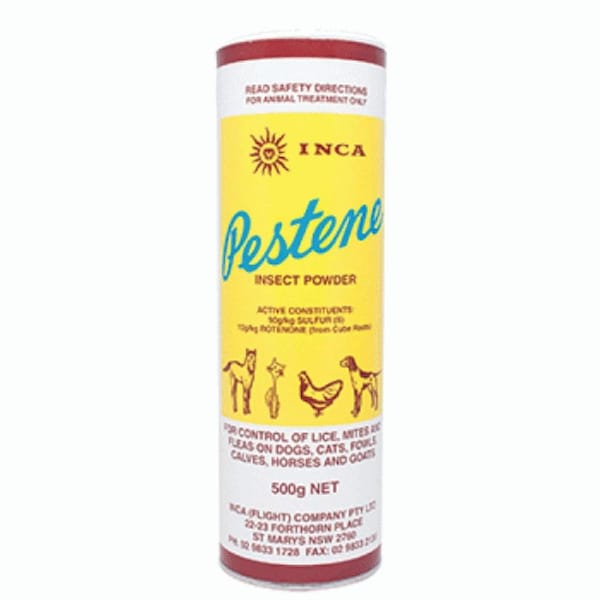 Pestene Powder for Insect Control of Dogs, Chicken & Other Animals - 500g