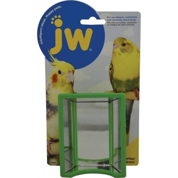 Hall of Mirrors Toy & Bird Bath for Budgies, Small Parrots by JW Insight