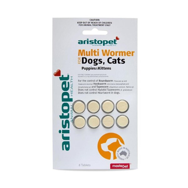 All Wormer Tablets for Dog/Cats/Puppies/Kittens 5kg - 8 Tabs (Aristopet)