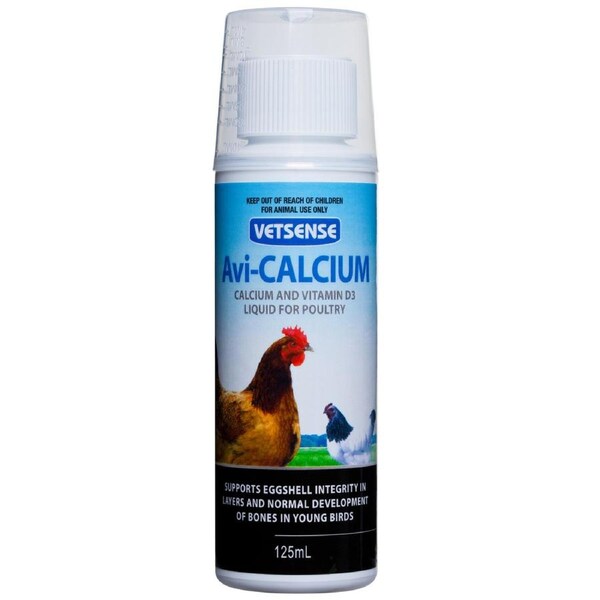 Vetsense Avi-CALCIUM for Poultry Birds & Chickens - 125ml