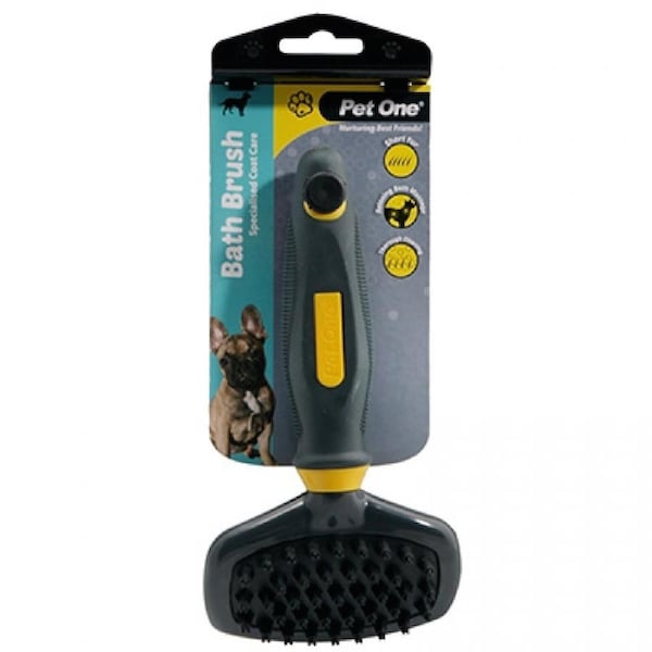Small Dog Bath Brush for Dog Breeds with Short Hair (Pet One)