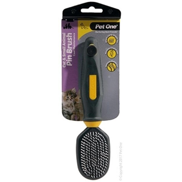 Cat & Small Animal Plastic Pin Brush for Short, Medium & Long Hair (Pet One)