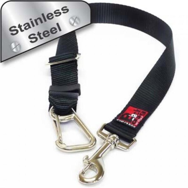 Black Dog Stainless Steel Ute Dog Lead - Heavy Duty Strong Dog Ute Tray Leash
