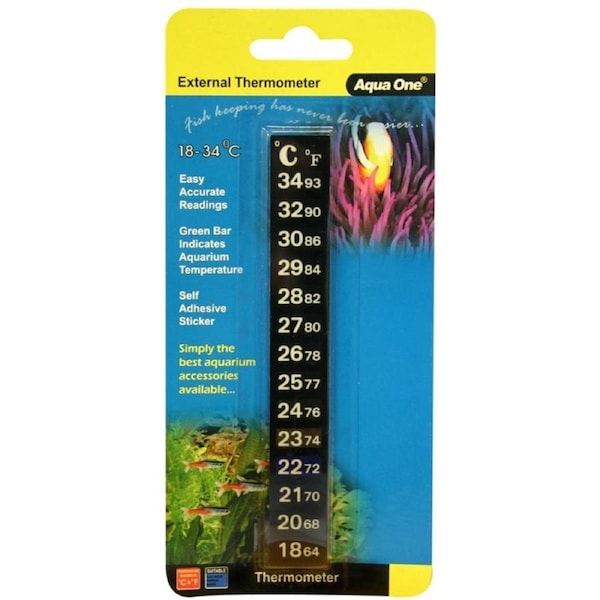 Aqua One Digital Stick On Thermometer for Aquariums Fish Tanks