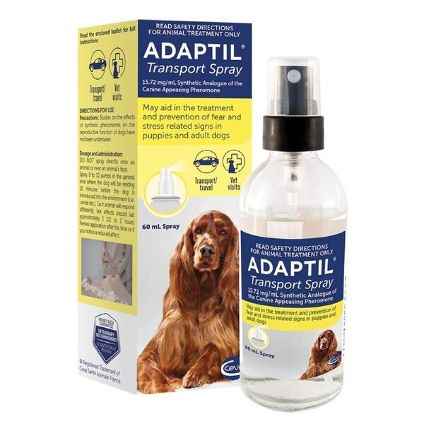 Adaptil 60ml Anxiety Spray for Dogs & Puppies Stress and Calming