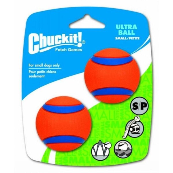 Ultra Small Chuck It Dog & Puppy Ball 2 Pack - 5cm (ChuckIt)