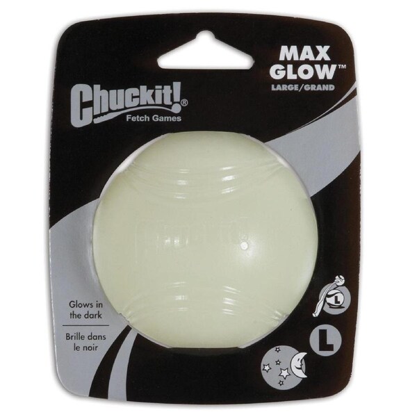 Max Glow Large Chuck It Dog & Puppy Ball 1 Pack - 7.5cm (ChuckIt)