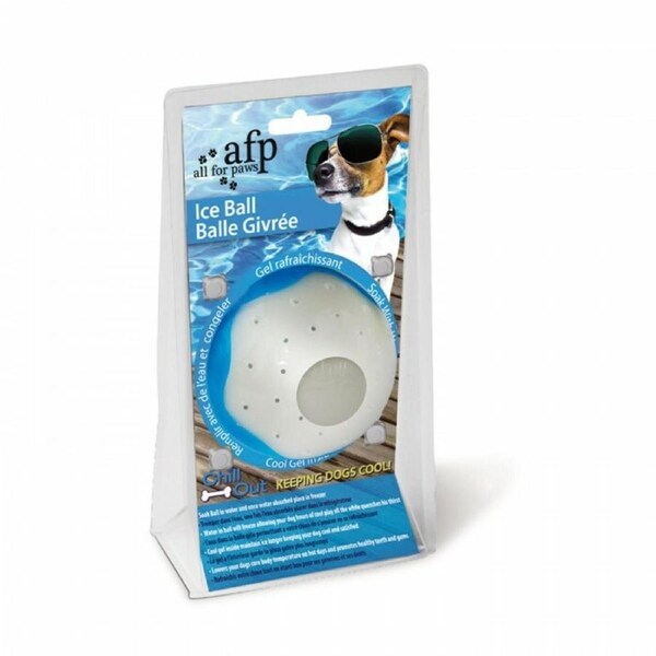 Chill Out Ice Dog Ball - 9cm White (All For Paws)