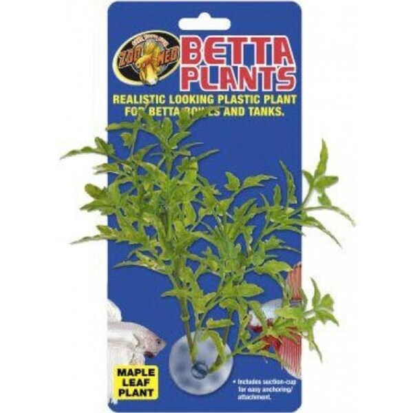 Maple Leaf Betta Fish Plastic Siamese Fighting Fish Plant by Zoo Med