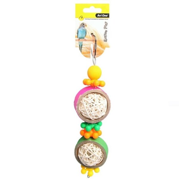 Rattan Balls With Plastic Beads 25cm (Avi One)