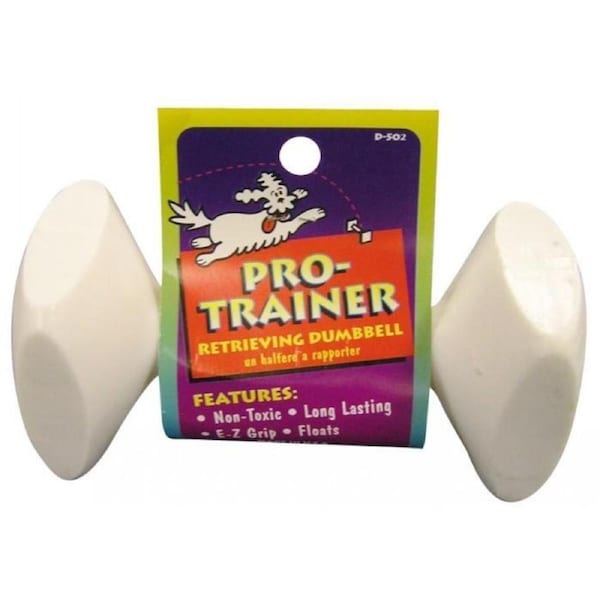 Pro Trainer Medium 12.5cm Dog Retrieving Dumbbell by Fido Floats, Non-Toxic, Vanilla