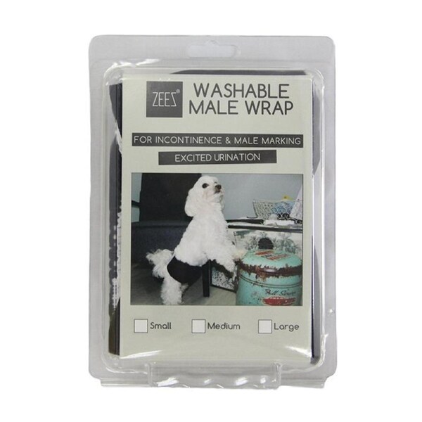 Washable Dog Male Wrap Small Zeez (Waist 28-37cm)