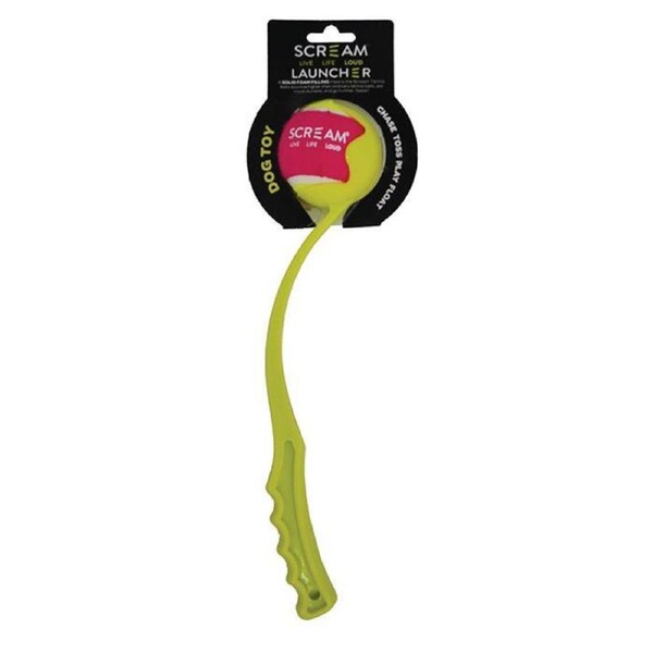 Loud Green 38cm Dog Ball Launcher by Scream