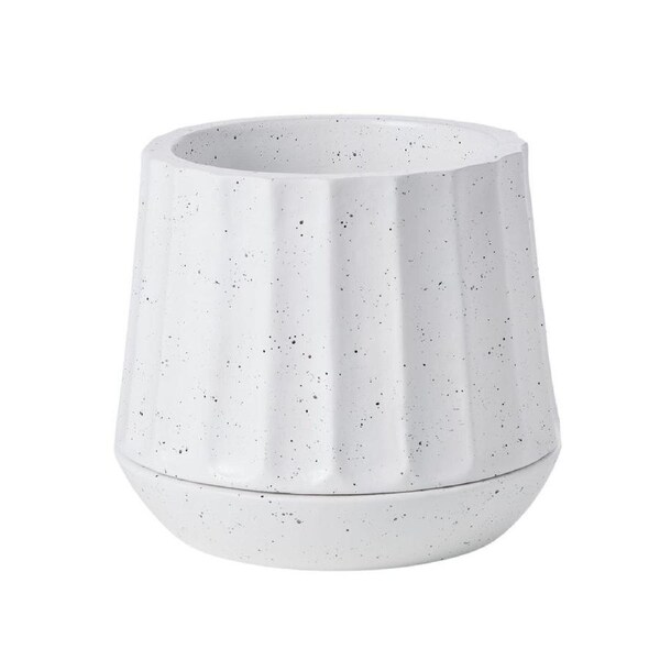 Matira Fluted Geometric Ceramic Planter 24cm