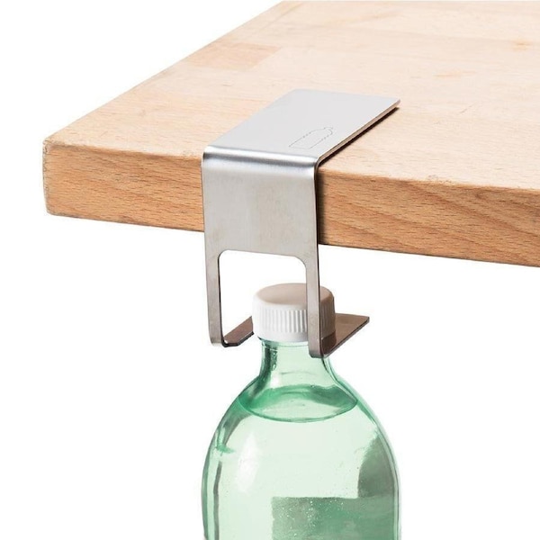 Discreet Stainless Steel Bottle Hanger