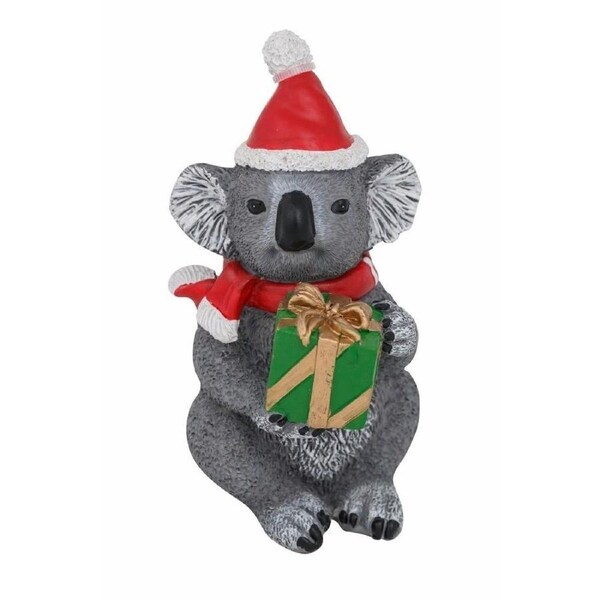 Australiana Koala with Christmas Present Figure 13cm