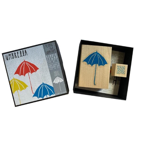 Yellow Owl Workshop Umbrella Rubber Stamps Set of 2