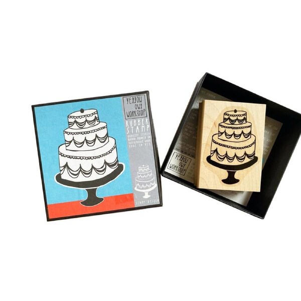 Yellow Owl Workshop Large Rubber Stamp - Cake
