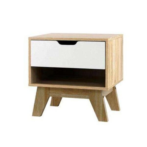 Bedside Table White Wooden