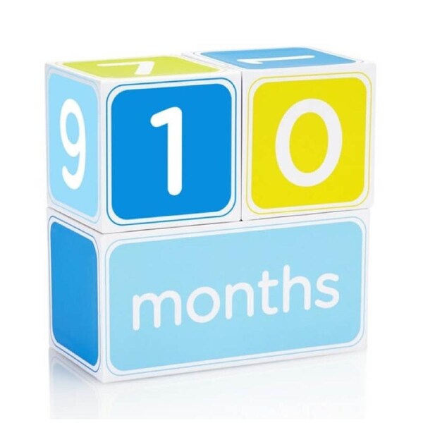 Pearhead Wooden Age Block Set - Blue