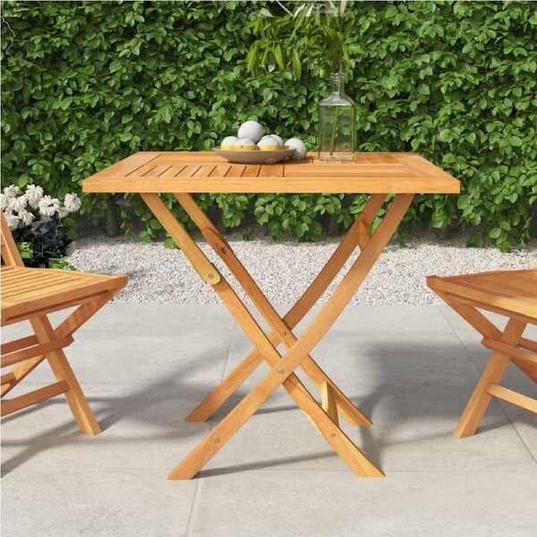 Folding Garden Table 85x85x76 cm Solid Teak Wood vidaXL