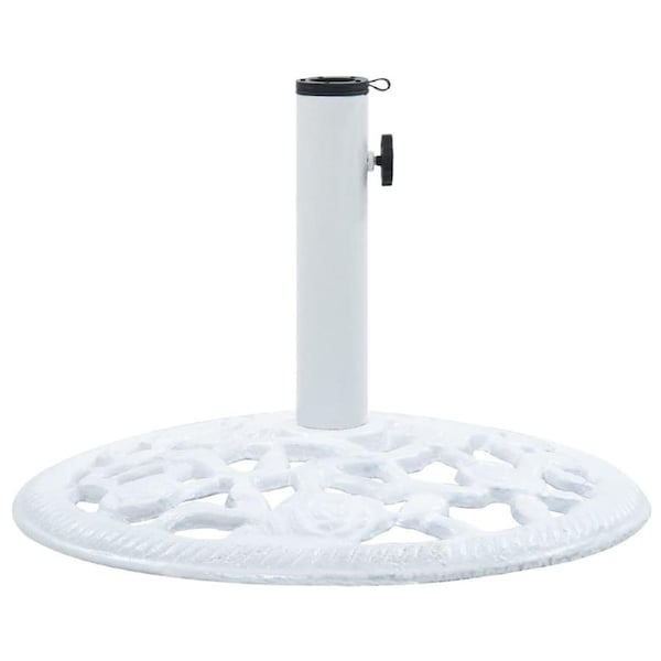 Umbrella Base White 12 kg 48 cm Cast Iron vidaXL