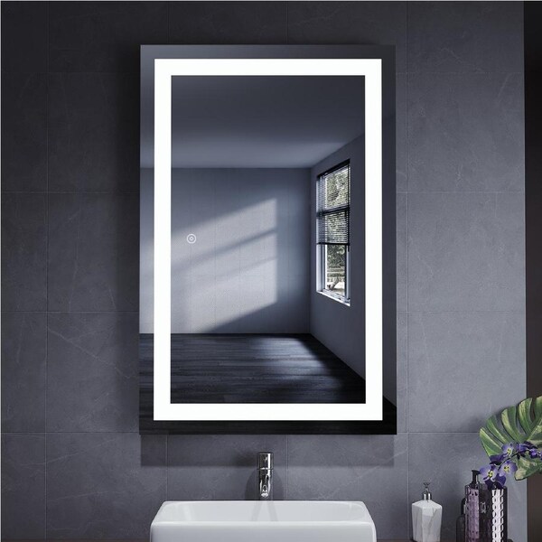 ELEGANT Bathroom Mirror 120x80cm Frontlit LED Light Touch Switch Wall Mirror Anti-Fog