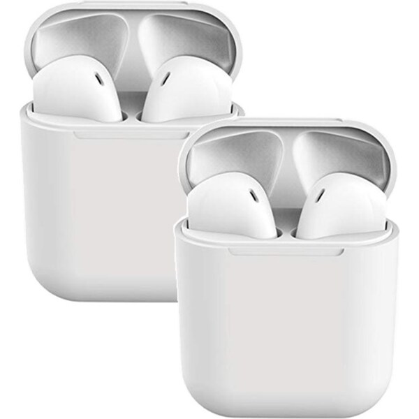 Catzon 2 Packs Wireless Earbuds inPods 12 Touch Control Bluetooth 5.0 Earbuds Earphone with Storage Case-White