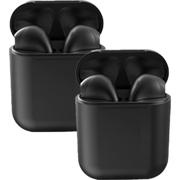 Catzon 2 Packs Wireless Earbuds inPods 12 Touch Control Bluetooth 5.0 Earbuds Earphone with Storage Case-Black