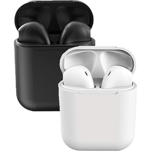 Catzon 2 Packs Wireless Earbuds inPods 12 Touch Control Bluetooth 5.0 Earbuds Earphone with Storage Case-Black&White