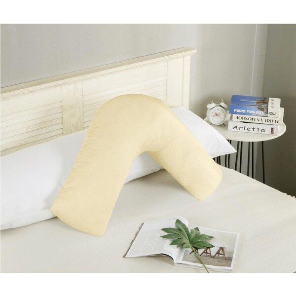 Super Soft Premium V SHAPE Pillowcase - Yellow Cream