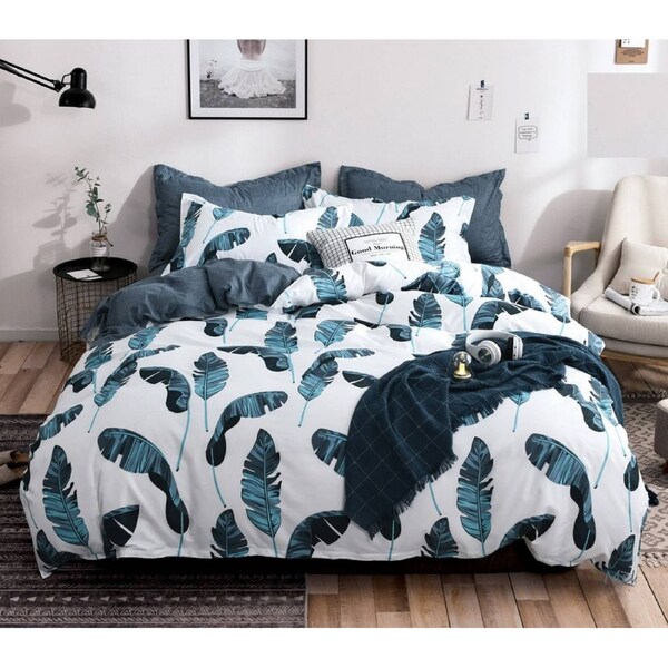 Leaves Quilt/Doona/Duvet Cover Set (King Size) M390
