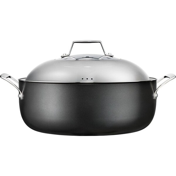 Cuisine::pro Diamond 9 Hard Anodised Round Roaster with Lid 32cm