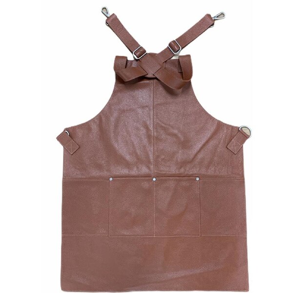 BUFFALO LEATHER APRON Cooking Chef Hairdresser Waterproof Durable Quality - Tan