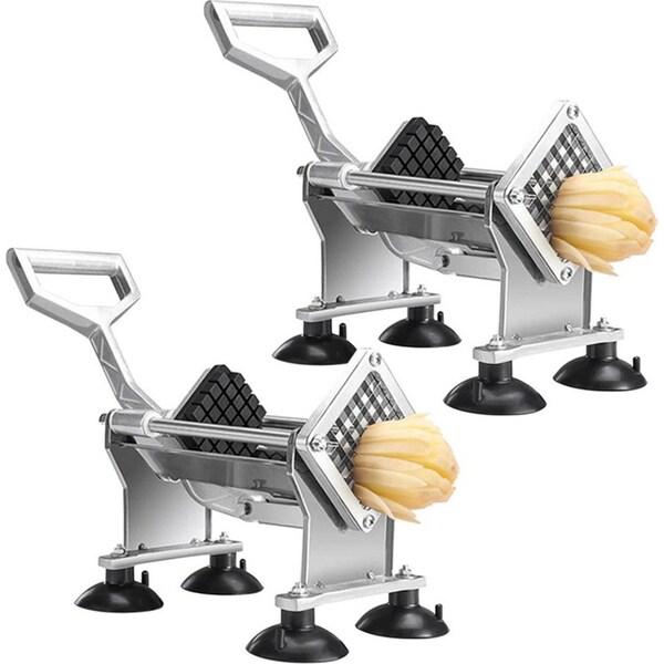 SOGA 2X Commercial Stainless Steel Potato Cutter with 3 Blades