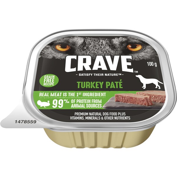 Crave Wet Dog Food Turkey Pate 100g