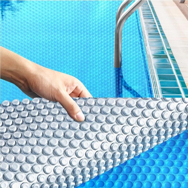 Traderight Solar Swimming Pool Cover 400 Micron Outdoor Bubble Blanket Heater 7 Sizes 10X4.7m (Real 400 micron)
