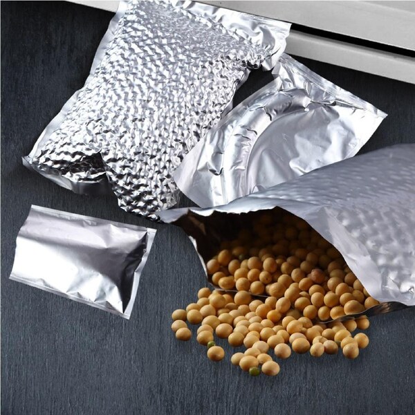 Toque 100x Food Vacuum Sealer Bags Reuseable Pouch Foil Aluminum Storage Bag Heat Seal 25x35cm