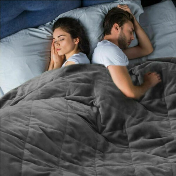 DreamZ Anti-Anxiety Weighted Blanket 9kg Double Size Grey