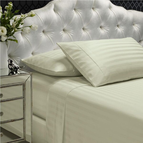 Royal Comfort 1200TC Damask Cotton Blend Sheet Set Ultra Soft Silky Luxe Bedding Pebble / King