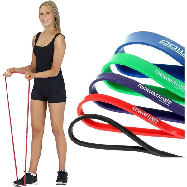 Heavy Duty Resistance Bands Set Of 5 Power Gym Fitness Exercise Yoga Workout