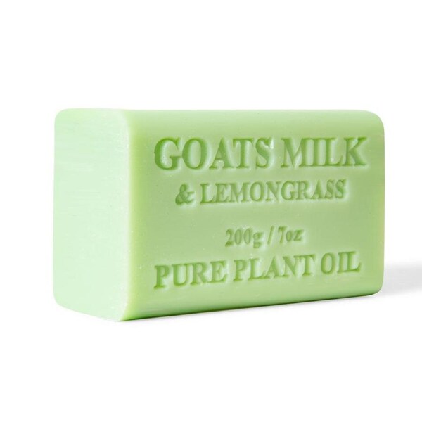 2x 200g Goats Milk Soap Bars Lemongrass Scent Pure Natural Australian Skin Care