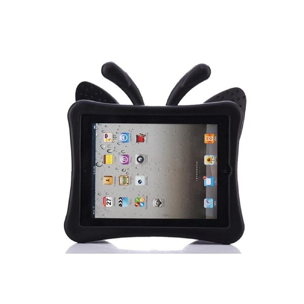 Catzon Butterfly Soft Silicone Tablet Case 9.7 inch For iPad 2/3/4-Black