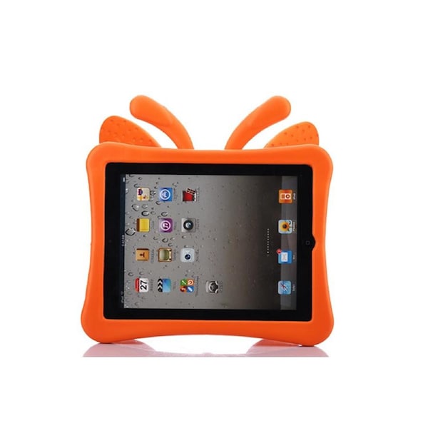 Catzon Butterfly Soft Silicone Tablet Case 9.7 inch For iPad 2/3/4-Orange