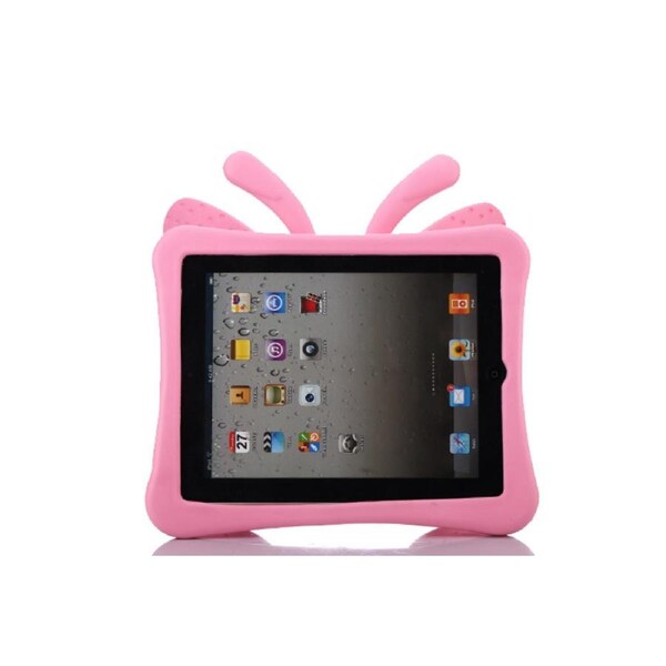 Catzon Butterfly Soft Silicone Tablet Case 9.7 inch For iPad 2/3/4-Pink